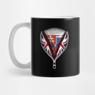 Slovakian Flag  Slovakia Flag British Flag Ripped Open - Gift for Slovakian From Slovakia Mug